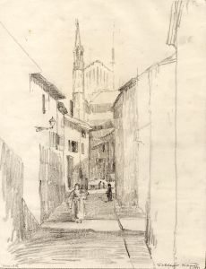 Marcus Adams - 1931 Graphite Drawing, Sóller, Majorca