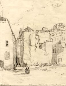 Marcus Adams - Early 20th Century Graphite Drawing, New Post Office, Palma