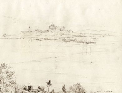 Marcus Adams - Early 20th Century Graphite Drawing, Palma From Our Road