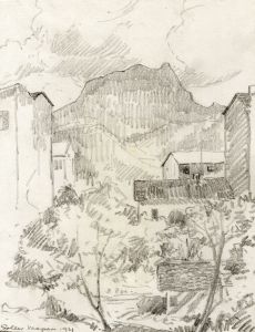 Marcus Adams - Early 20th Century Graphite Drawing, Sóller, Majorca