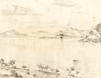 Marcus Adams - Early 20th Century Graphite Drawing, Pollensa Bay, Majorca
