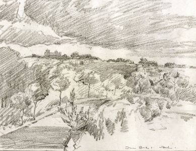 Marcus Adams - Early 20th Century Graphite Drawing, Overcast, Majorca