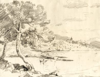 Marcus Adams - Early 20th Century Graphite Drawing, Cas Català, Majorca