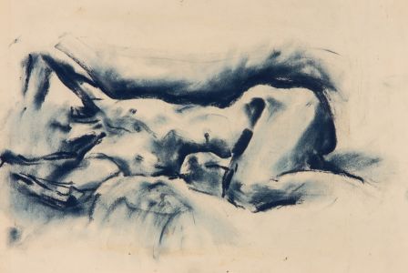 Gilbert Adams - Mid 20th Century Pastel, Reclining Nude