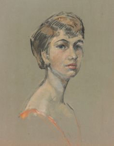 Gilbert Adams - Mid 20th Century Pastel, Portrait of a Young Girl