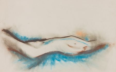 Gilbert Adams - Mid 20th Century Pastel, Slender Nude