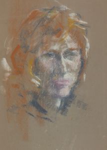 Gilbert Adams - Early 20th Century Pastel, Portrait of a Woman