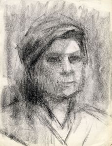 Marcus Adams - Early 20th Century Graphite Drawing, Portrait of a Woman