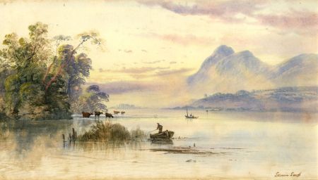 Edwin Earp - Early 20th Century Watercolour, Mountain Lake