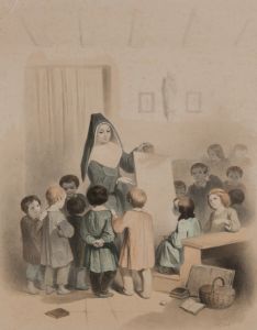 Auguste Bry - Early 19th Century Lithograph, Interieur d'une Salle