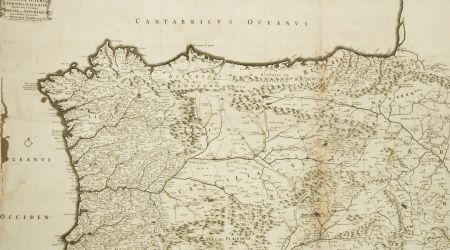 Nicolaum Visser - 17th Century Engraving, Antique Map of Northern Spain