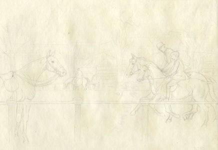 Richard J. M. Dupont - Mid 20th Century Graphite Drawing, Hyde Park Corner