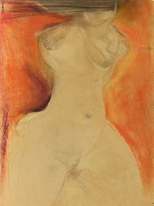 Gilbert Adams - Mid 20th Century Pastel, Nude Torso
