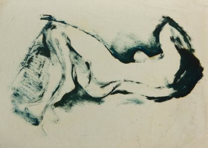 Gilbert Adams - Mid 20th Century Watercolour, Nude Outline