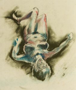 Gilbert Adams - Mid 20th Century Pastel, Reclining Nude