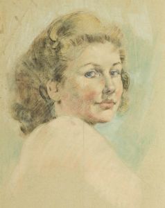 Gilbert Adams - Mid 20th Century Pastel, Portrait of a Woman