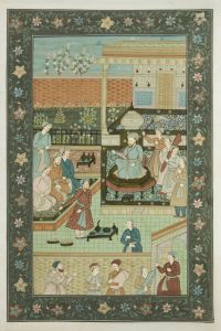 Indian School - Large Mid 20th Century Gouache, Mughal Ruler