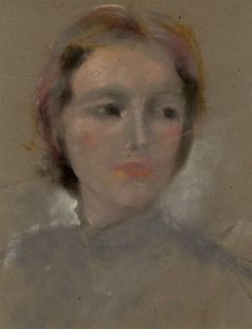 Gilbert Adams - Mid 20th Century Pastel, Portrait of a Woman