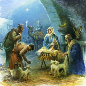 Mid 20th Century Gouache - Nativity Scene