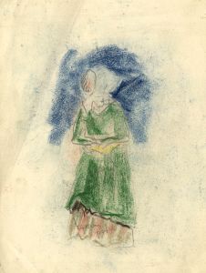 Gilbert Adams - Mid 20th Century Pastel, Woman In Green