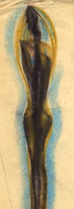 Gilbert Adams - Mid 20th Century Pastel, Abstracted Portrait