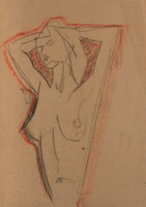 Gilbert Adams - Mid 20th Century Pastel, Nude