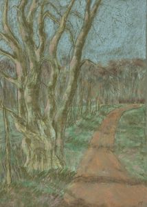 Rosalind Adams (née Thuillier) - Large Contemporary Pastel, Woodland Landscape