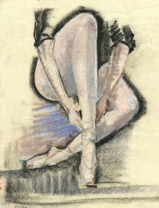 Gilbert Adams - Mid 20th Century Pastel, Ballet Pumps