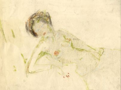 Gilbert Adams - Mid 20th Century Pastel, Nude in Green