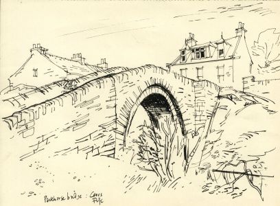Paul Sharp - Mid 20th Century Pen and Ink Drawing, Packhorse Bridge- Two Studies