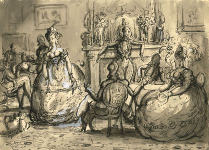 Harold Hope Read - Mid 20th Century Pen and Ink Drawing, Society Scene