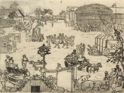 Russell Sidney Reeve - 1943 Etching, Country Fair