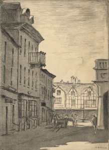 M. Parker - Mid 20th Century Etching, Cupola House, Bury St. Edmunds