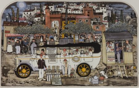 Graham Clarke - Limited Edition Contemporary Etching, Johnny Garlic Sausage