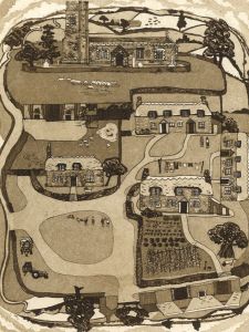 Glynn Thomas - Limited Edition Contemporary Aquatint, Dorset Hamlet