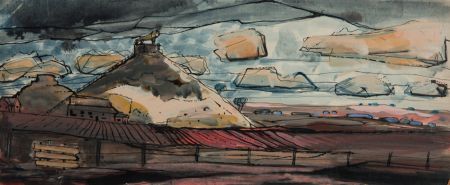 Richard Harding Seddon PRWS - Contemporary Gouache, Waterloo Battlefield