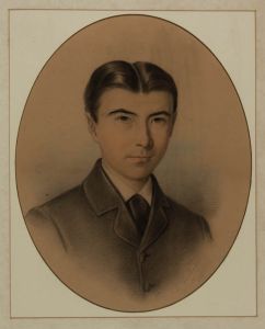English School - 1877 Pastel, Portrait of a Gentleman