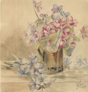 Lilly Vile - 1929 Mixed Media, Floral Study
