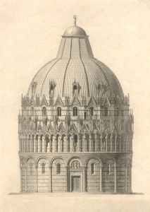 James Carter - 19th Century Engraving, Pisa Baptistery of St. John