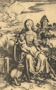 After Albrecht Dürer - Early 20th Century Engraving, Madonna with the Monkey