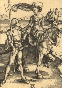 After Albrecht Dürer - Early 20th Century Engraving, Lady on Horseback