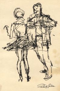 Richard Harding Seddon PRWS - Contemporary Pen and Ink Drawing, Club