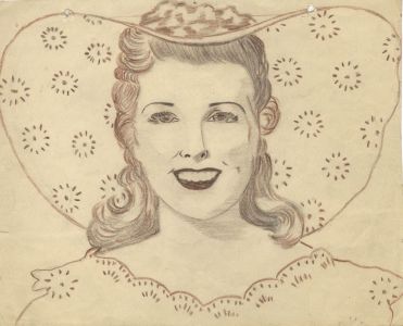Set of 14 Mid 20th Century Mixed Media - Portraits of Actresses