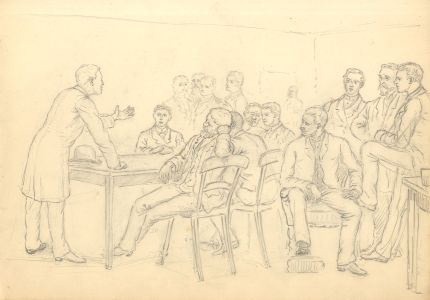 Harry B. Tansley - Late 19th Century Graphite Drawing, Speech