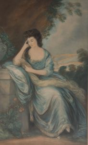 Alfred J. Skrimshire after Gainsborough - Fine 1908 Mezzotint, Lady Douglas