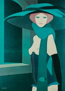 After Amleto Dalla Costa - Contemporary Digital Print, Woman in Corset