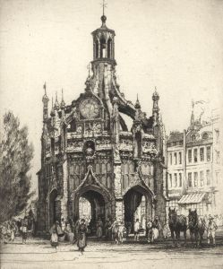 Edward Sharland - Early 20th Century Etching, The Market Cross, Chichester