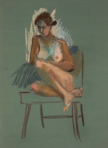 Contemporary Pastel - Nude in Chair