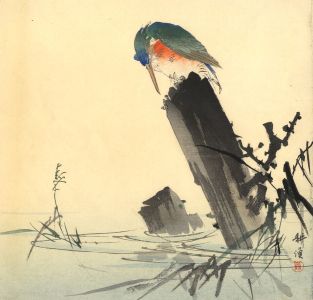Late 19th Century Japanese Woodblock - Bird Catching Prey