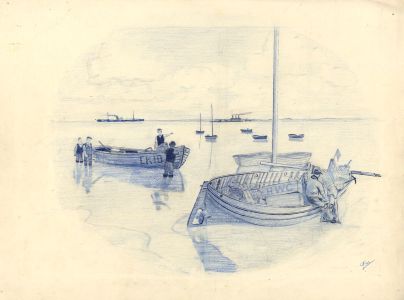 Geoffrey Richard Mortimer - Mid 20th Century Mixed Media, Low Tide